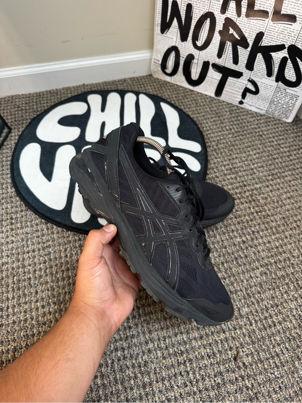 ASICS GT-1000 Triple Black Running Shoes Men’s US 12 EU 46.5